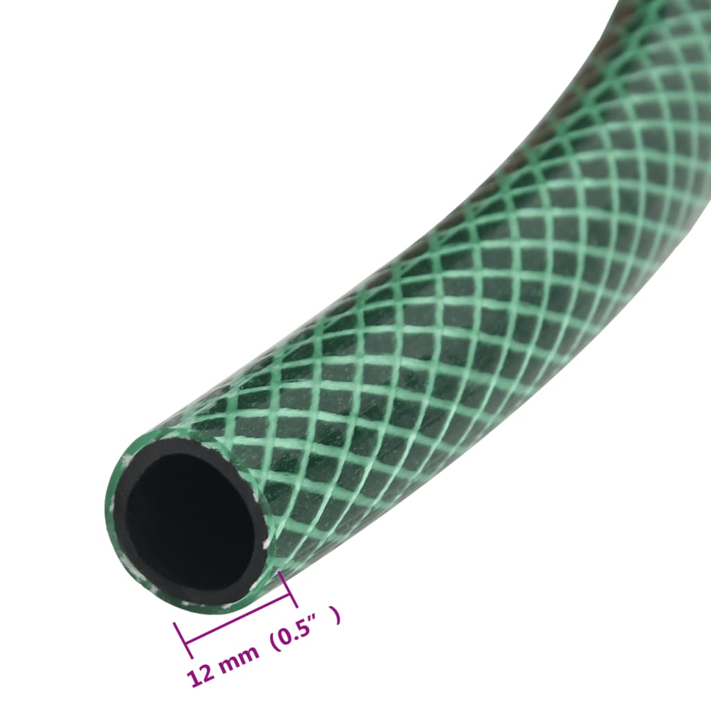vidaXL Záhradná hadica so sadou armatúr zelená 0,5" 10 m PVC