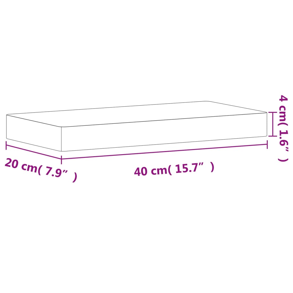 vidaXL Nástenná polica 40x20x4 cm masívny buk