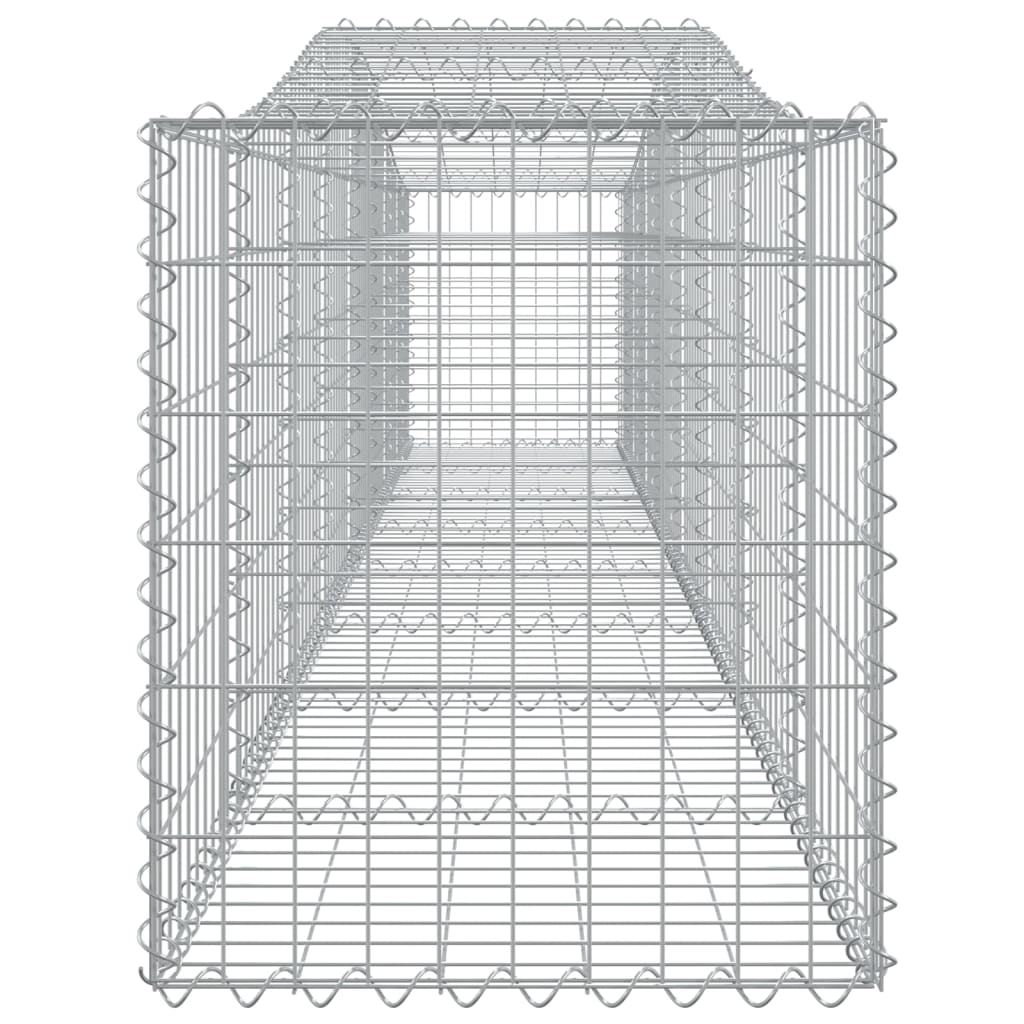 vidaXL Oblúkový gabionový kôš 4 ks 400x50x60/80 cm pozinkované železo