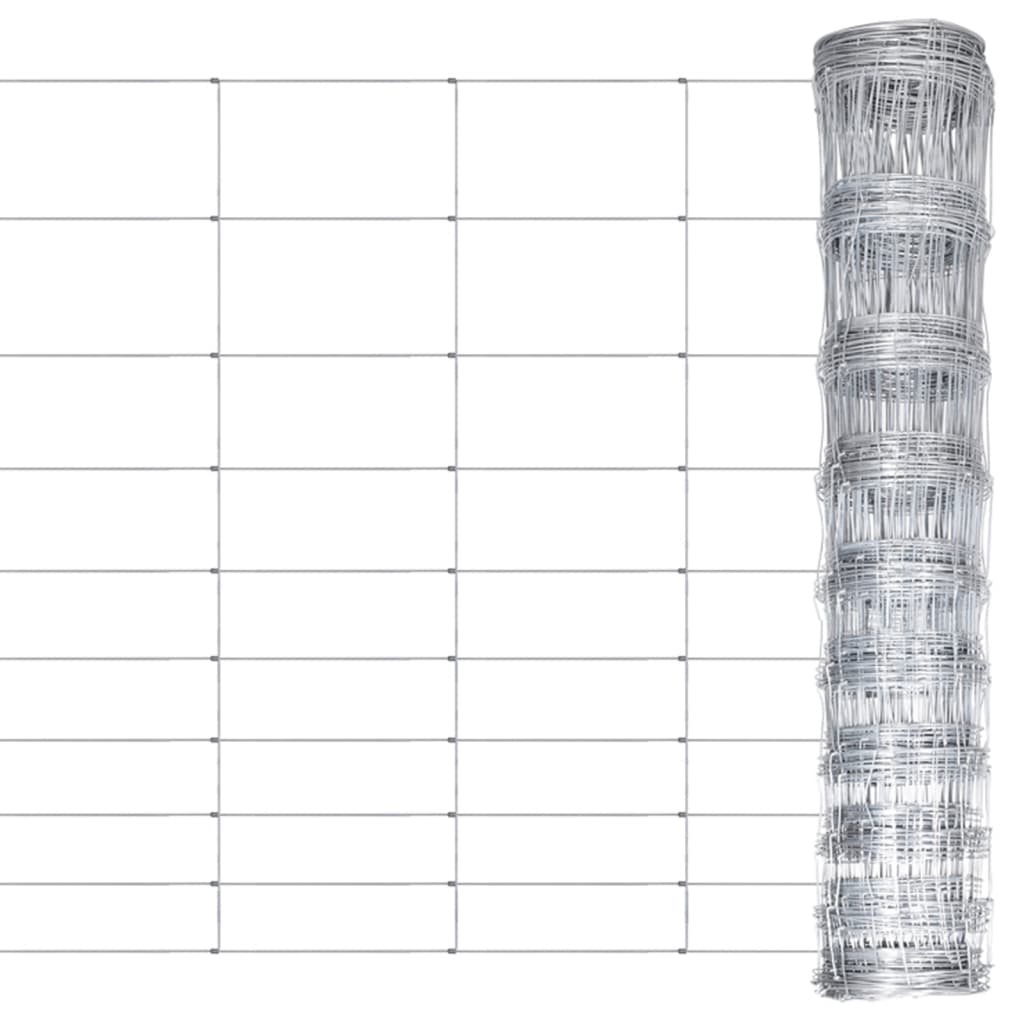 vidaXL Záhradný plot pozinkovaná oceľ 50x1,2 m strieborný