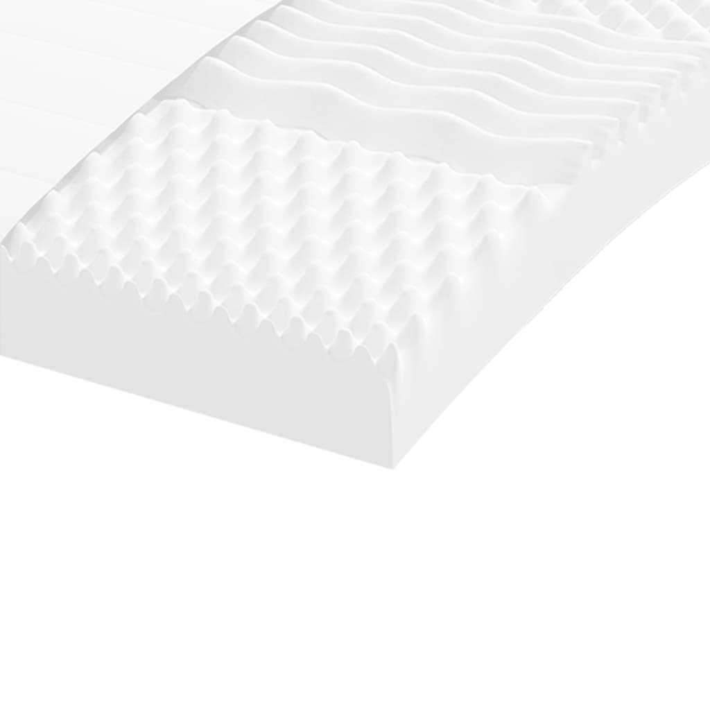 vidaXL Rozkladacia denná posteľ s matracmi krémová 80x200 cm látka