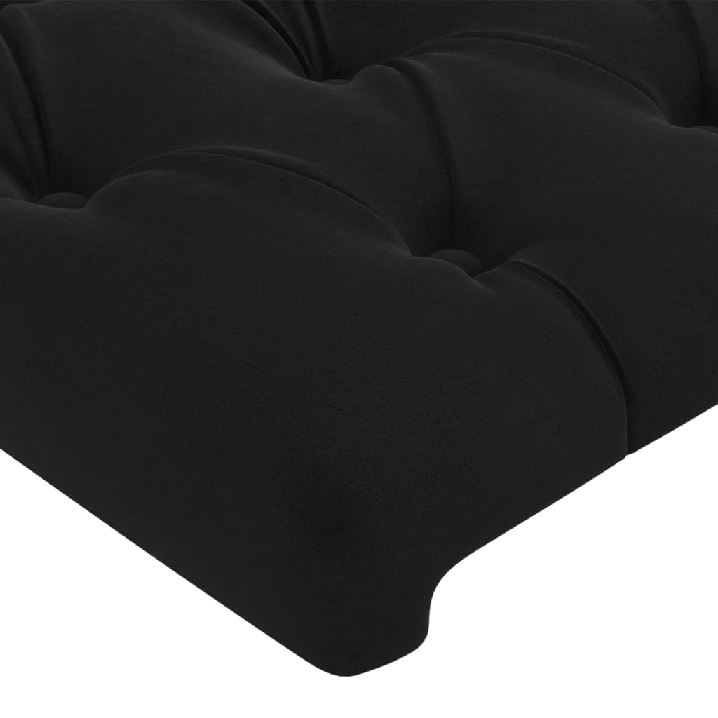 vidaXL Čelo postele so záhybmi čierne 147x16x78/88 cm zamat
