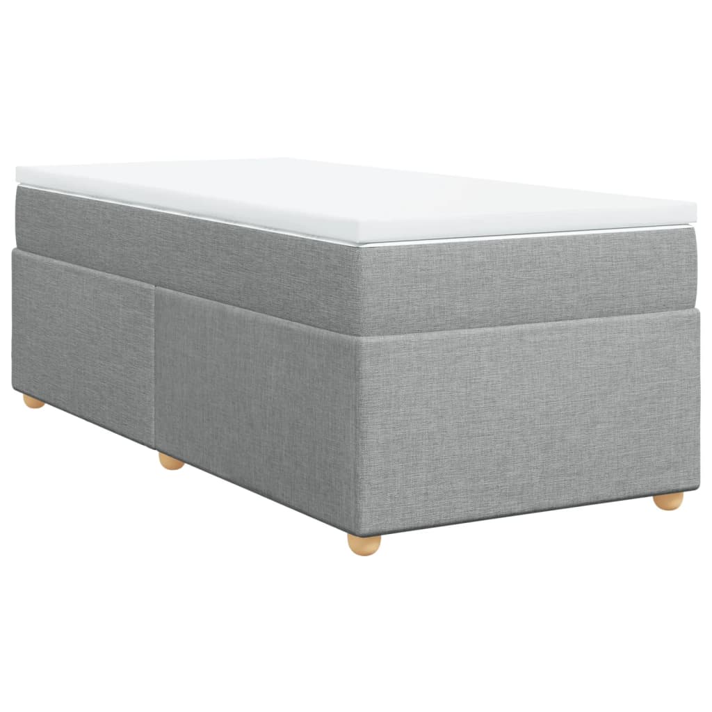 vidaXL Boxspring posteľ s matracom bledosivý 100x200 cm látka