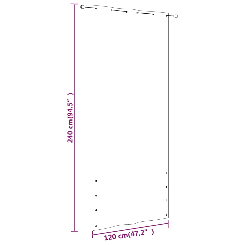 vidaXL Balkónová markíza sivohnedá 120x240 cm oxfordská látka