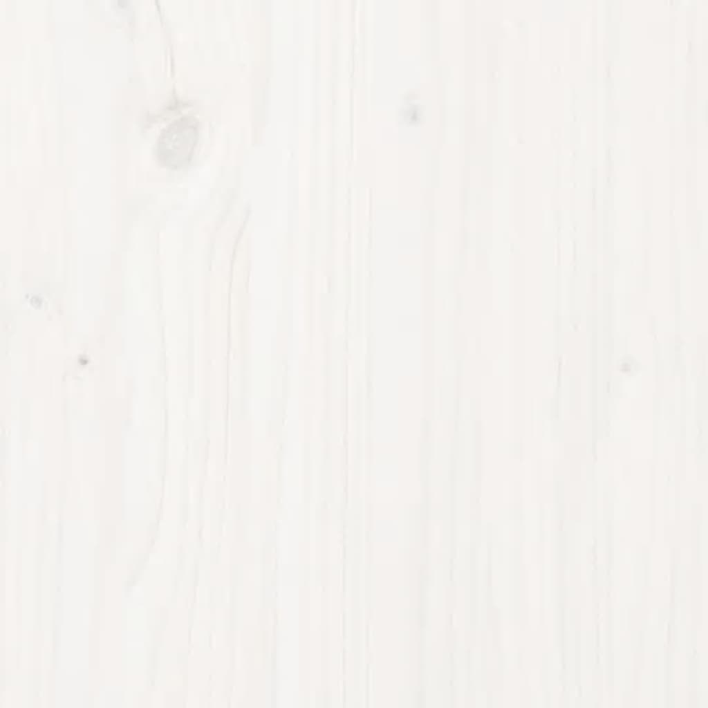 vidaXL Záhradný vyvýšený záhon biely 199,5x40x39 cm masívna borovica