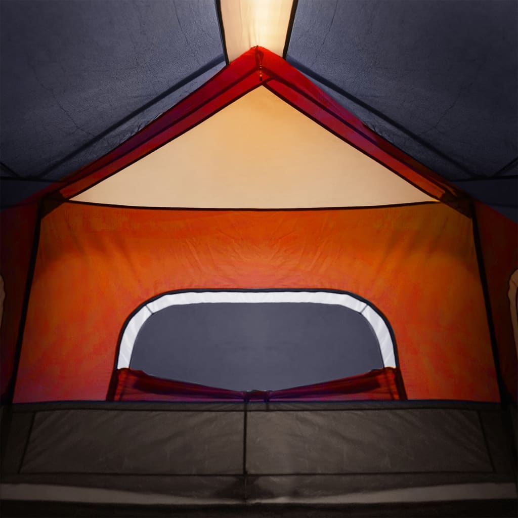 vidaXL Rodinný stan s LED, 6 osôb, svetlosivo oranžový, rýchloupínací