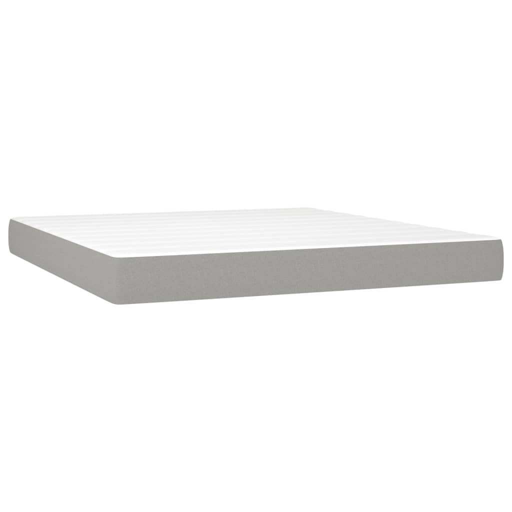 vidaXL Boxspring posteľ s matracom svetlosivá 100x200 cm látka