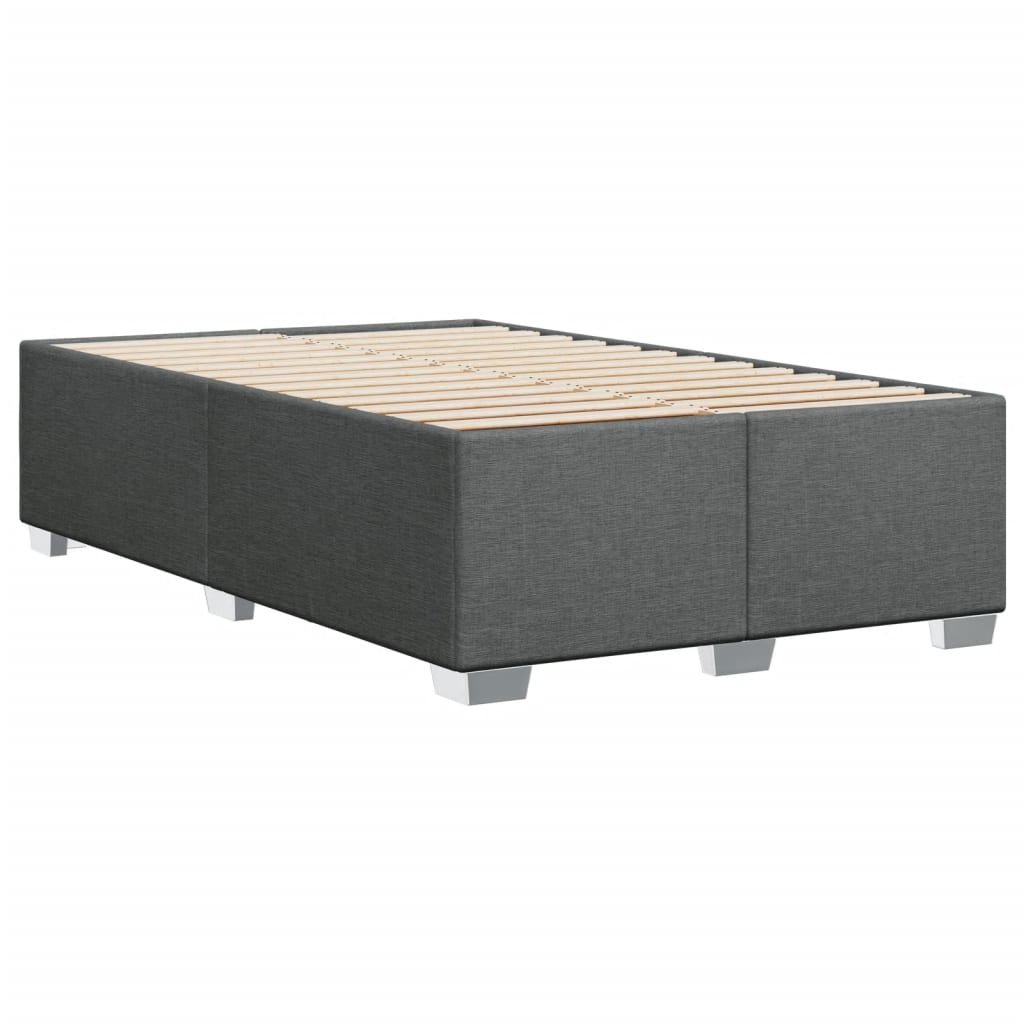 vidaXL Boxspring posteľ s matracom, tmavosivá 120x190 cm, látka