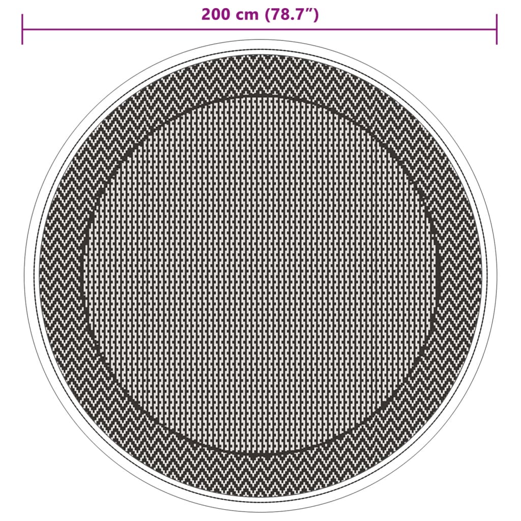 vidaXL Vonkajší koberec zelený Ø200 cm PP