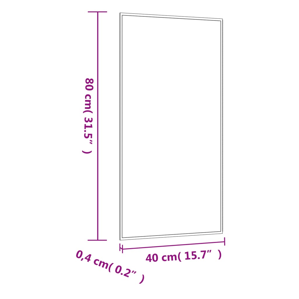 vidaXL Nástenné zrkadlo 40x80 cm sklo obdĺžnik
