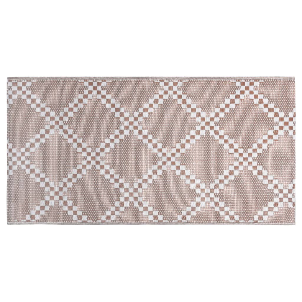 vidaXL Vonkajší koberec hnedý 190x290 cm PP