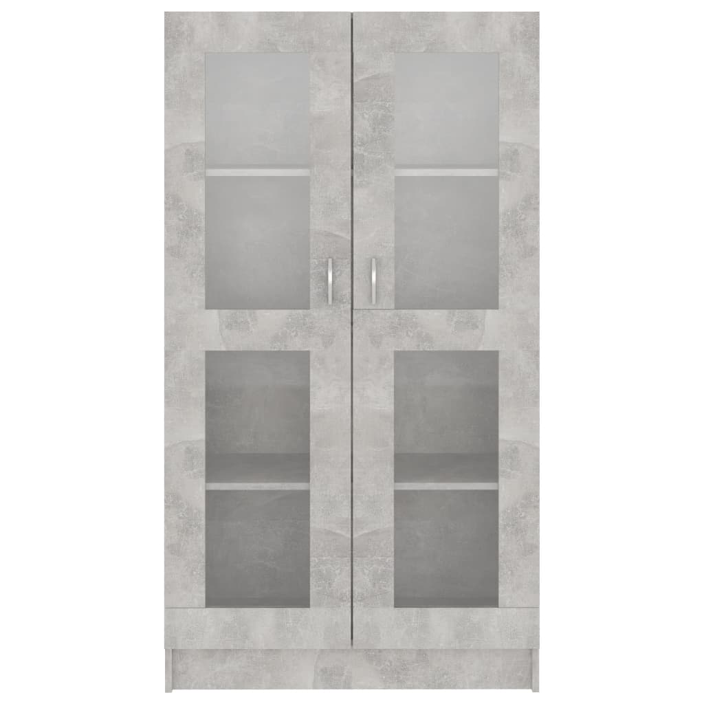 vidaXL Vitrína, betónovo sivá 82,5x30,5x150 cm, kompozitné drevo