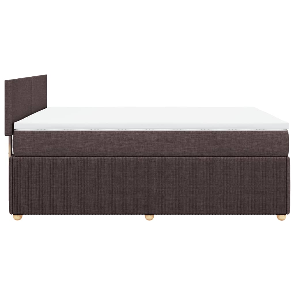 vidaXL Boxspring posteľ s matracom tmavohnedá 140x200 cm látka