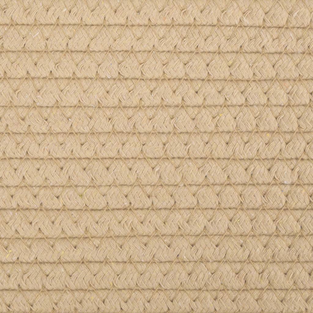 vidaXL Úložný kôš béžovo-biely Ø51x33 cm bavlna