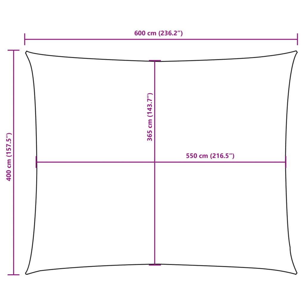 vidaXL Tieniaca plachta, oxford, obdĺžniková 4x6 m, čierna