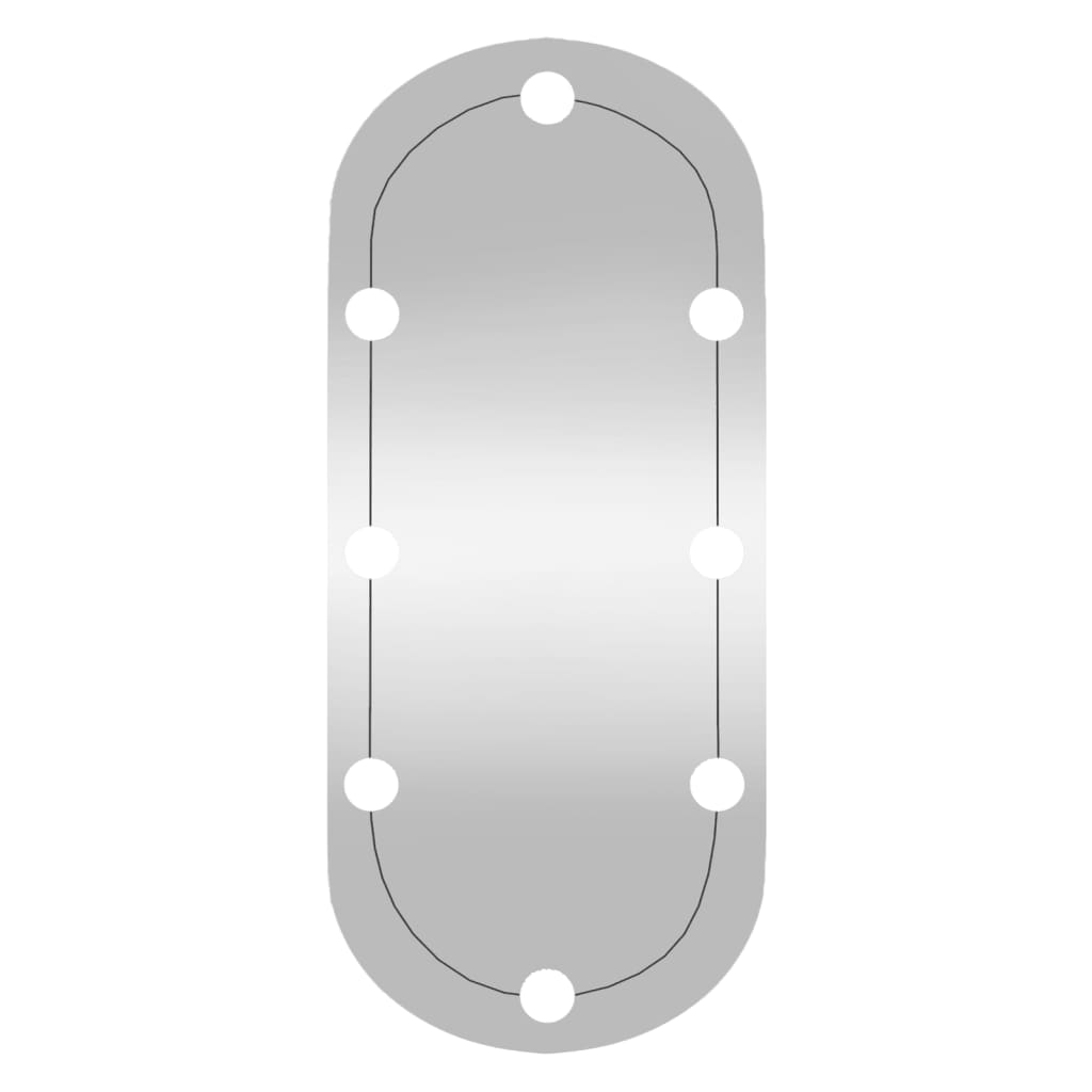 vidaXL Nástenné zrkadlo s LED svetlami 35x80 cm sko oválne