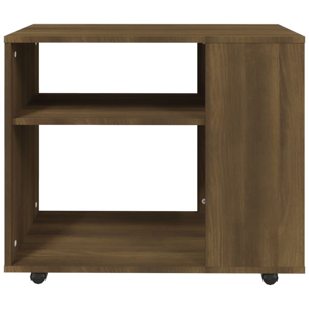 vidaXL Bočný stolík hnedý dub 70x35x55 cm spracované drevo