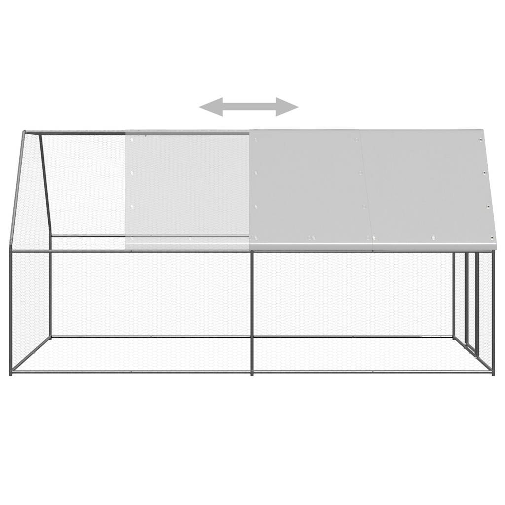 vidaXL Klietka pre sliepky 2x4x2 m pozinkovaná oceľ