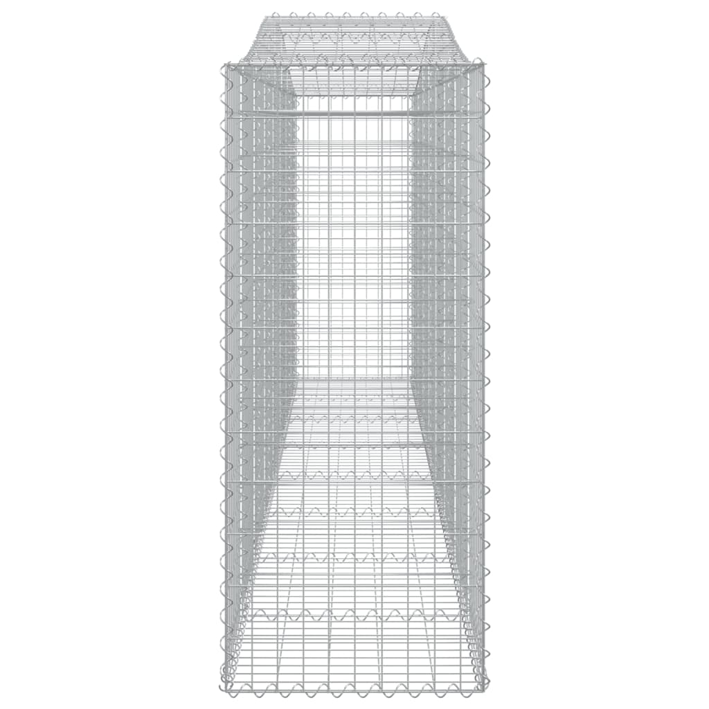 vidaXL Oblúkové gabionové koše 2 ks 400x50x120/140 cm pozink. železo