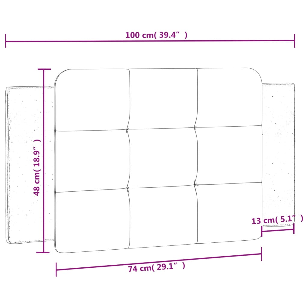 vidaXL Vankúš na čelo postele bielo-čierny 100 cm umelá koža