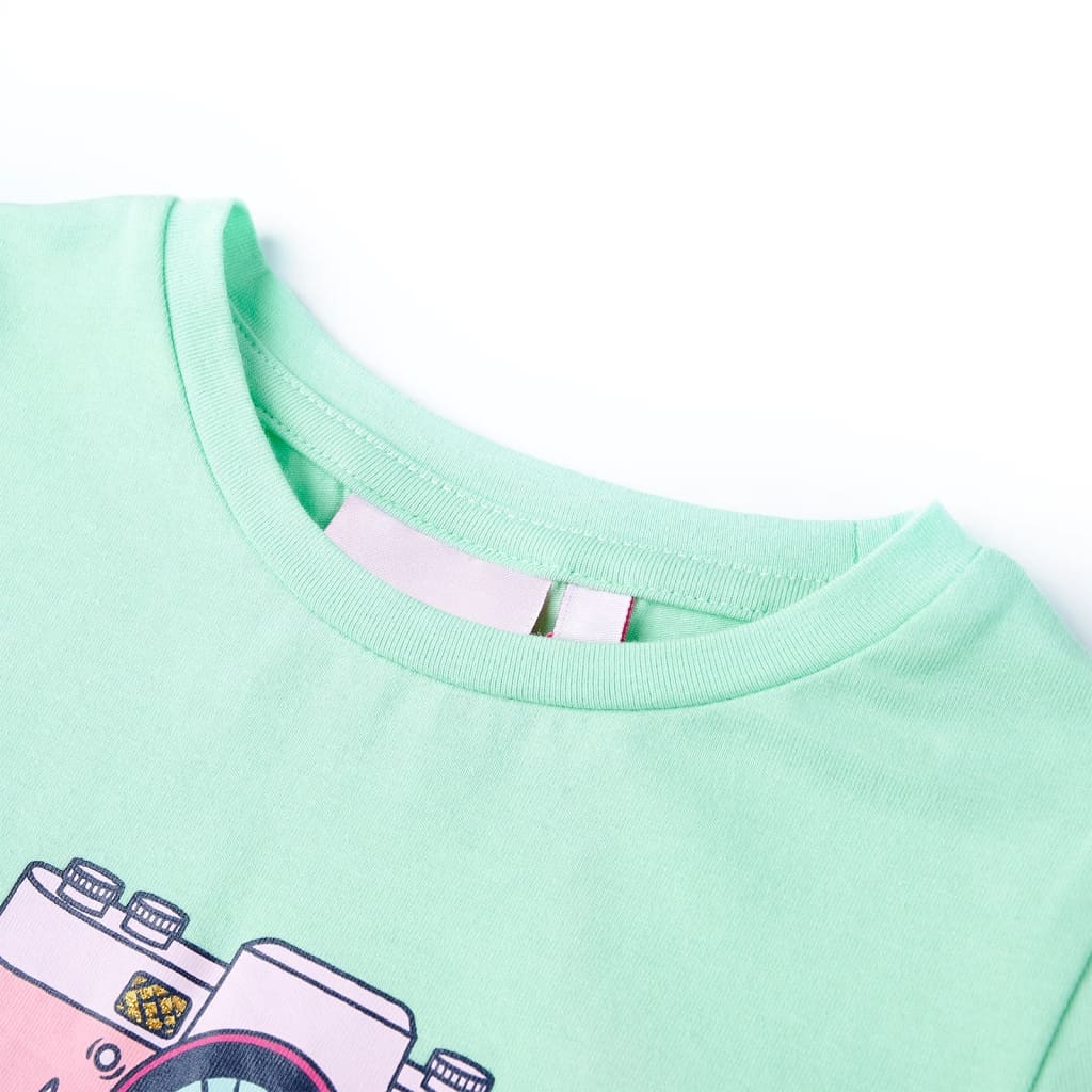 Detské tričko žiarivo zelené 92