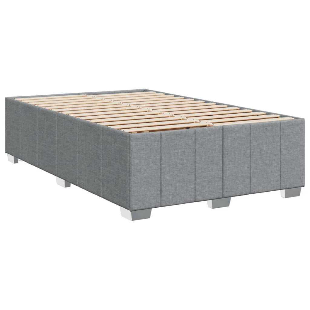 vidaXL Boxspring posteľ s matracom bledosivá 120x200 cm látka