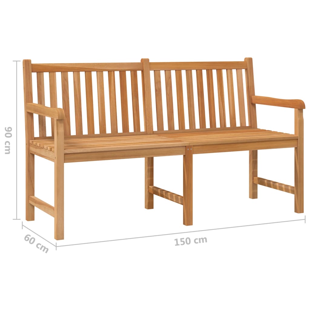 vidaXL Záhradná lavička 150 cm tíkový masív