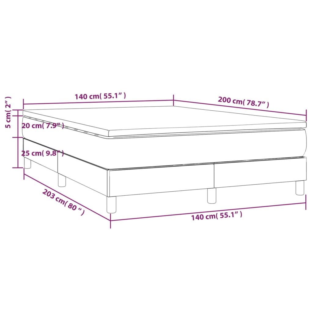 vidaXL Boxspring posteľ s matracom čierna 140x200 cm umelá koža