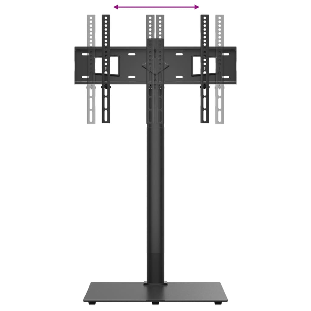 vidaXL Rohový TV stojan 1-vrstvový pre 32-65 palcov čierny