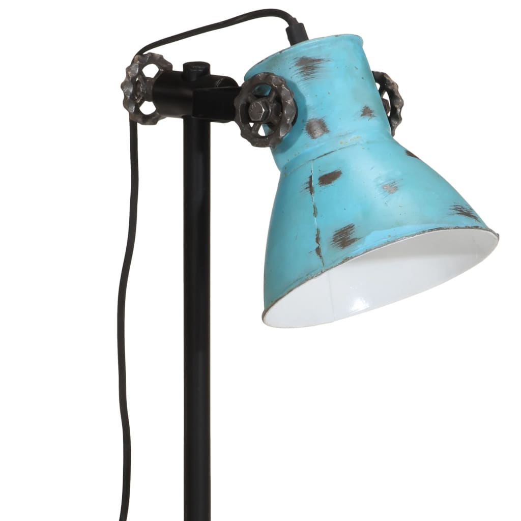 vidaXL Stolová lampa 25 W šmuhovaná modrá 15x15x55 cm E27