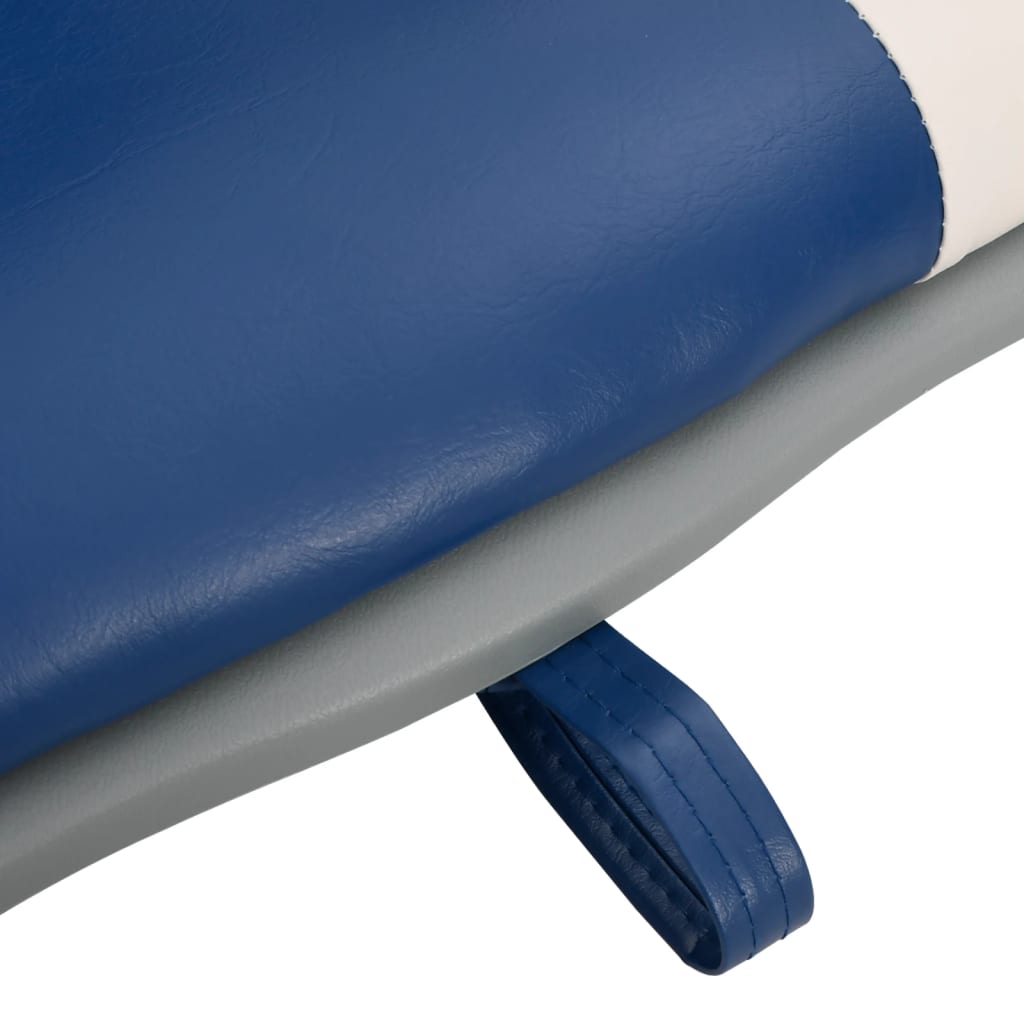 vidaXL 4-dielna skladacia súprava sedadiel do člna modro-biely vankúš