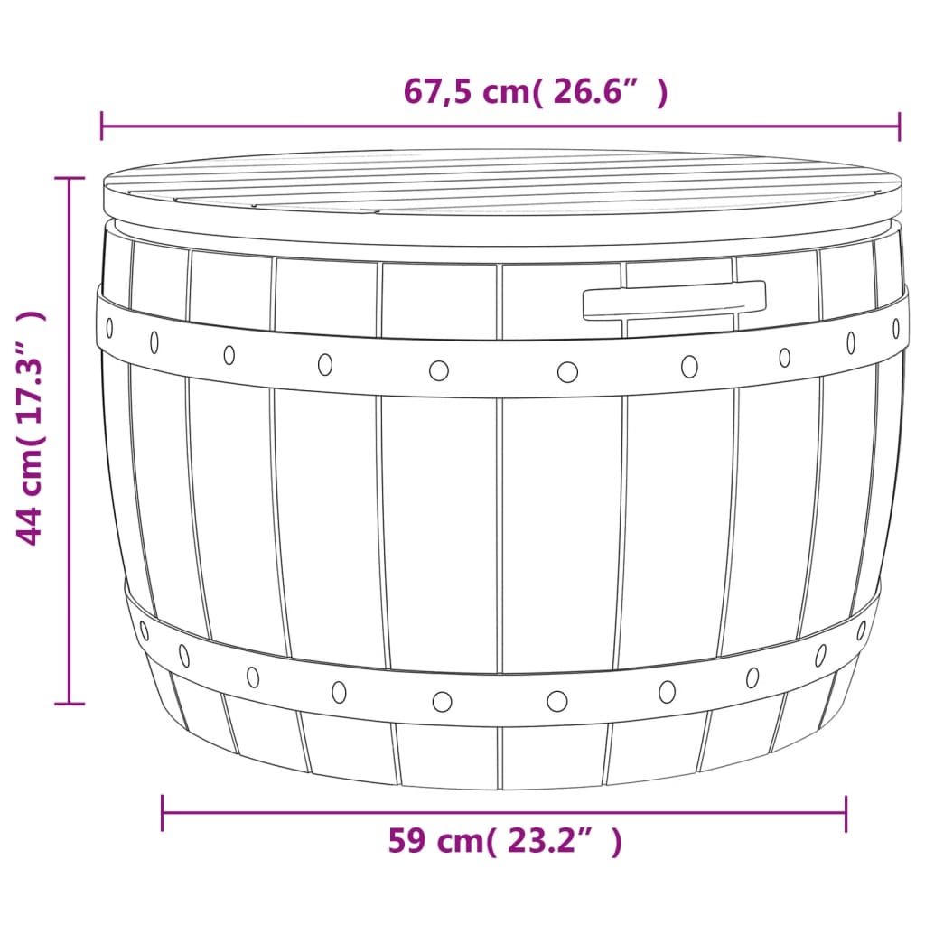 vidaXL 3-v-1 záhradný úložný box čierny polypropylén