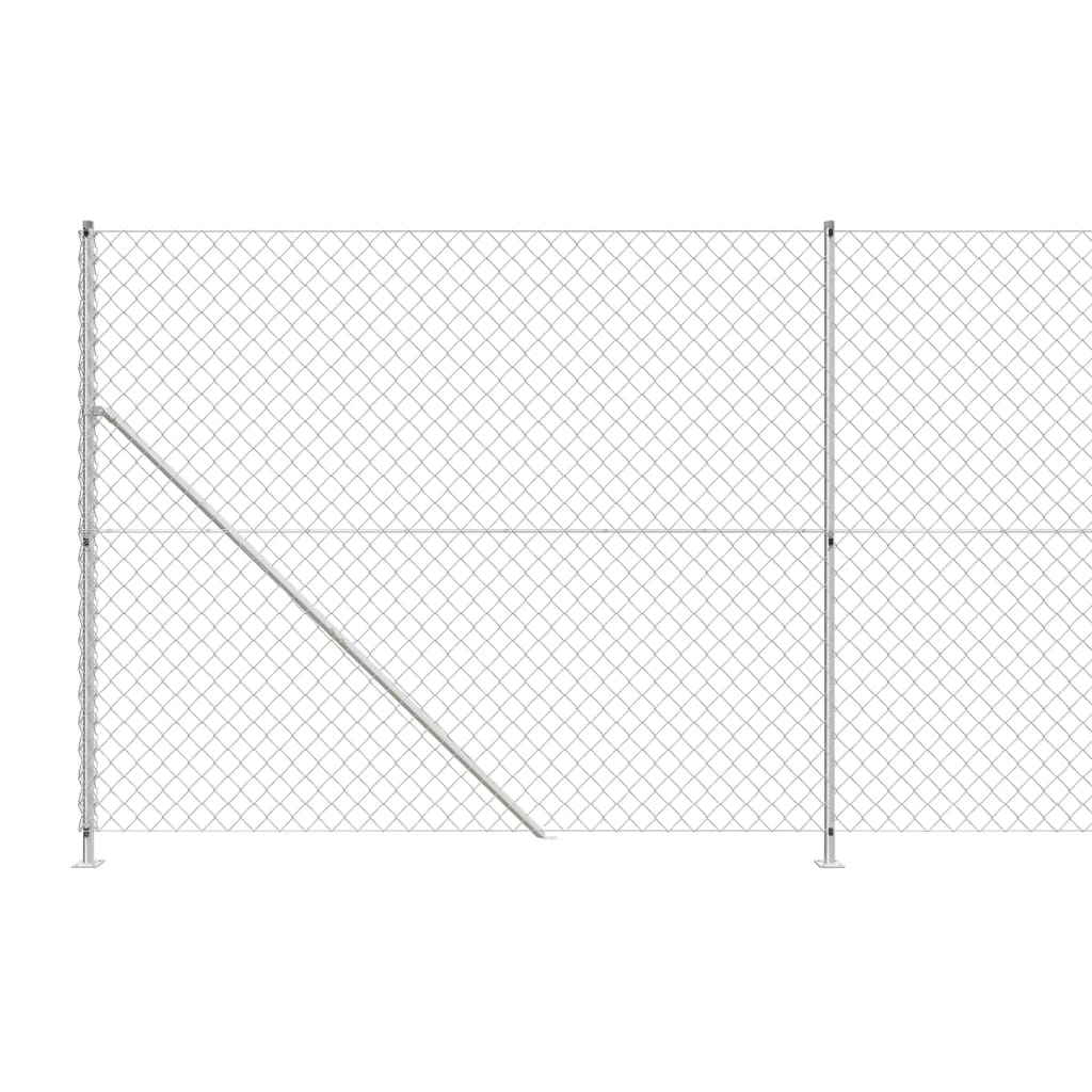 vidaXL Drôtený plot s prírubou strieborný 1,8x10 m