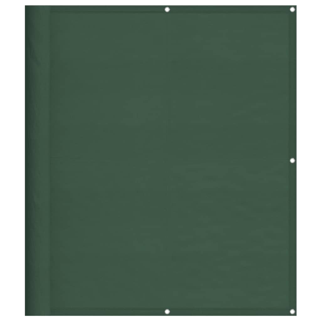 vidaXL Balkónová zástena tmavozelená 120x800 cm 100 % polyester oxford