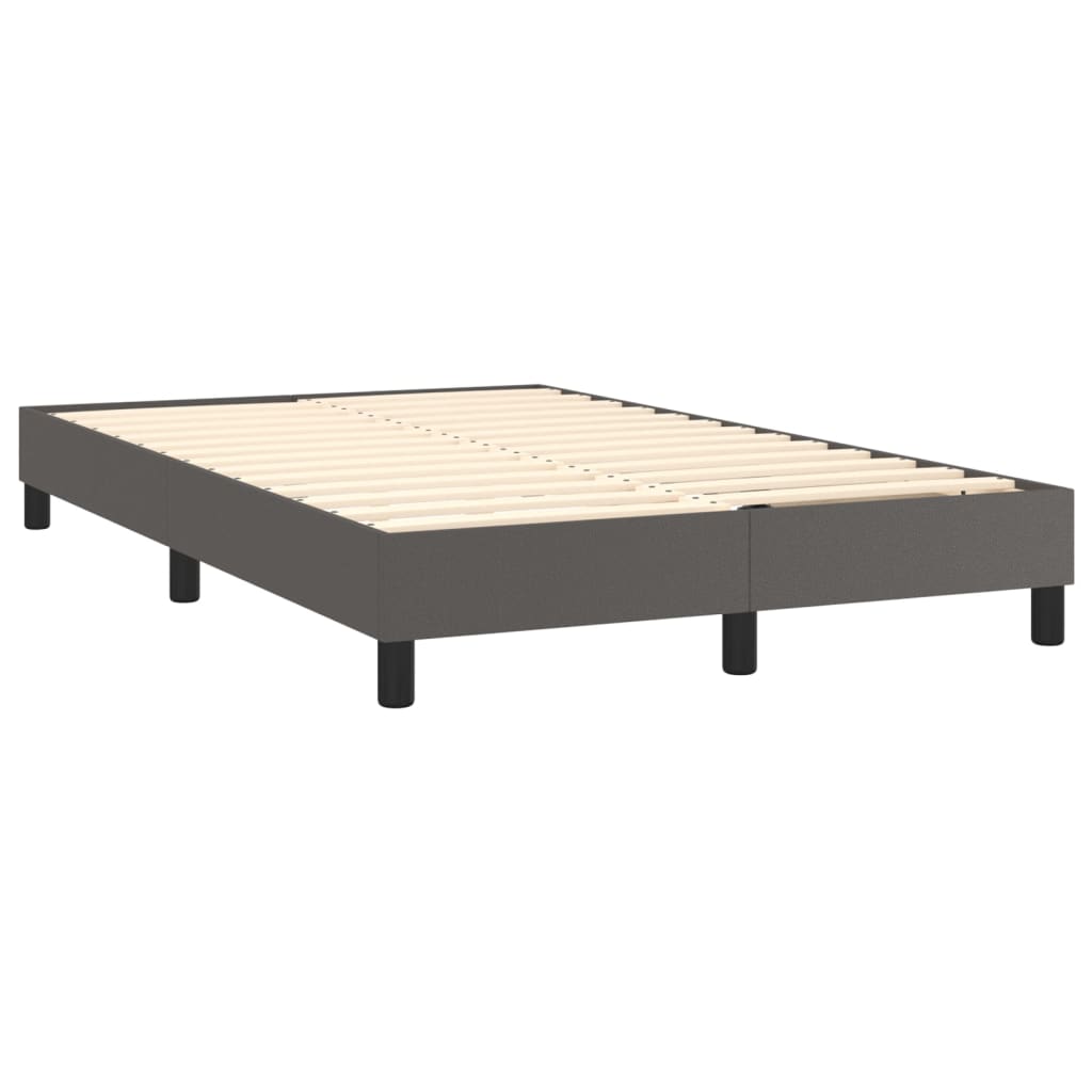 vidaXL Boxspring posteľ s matracom sivá 120x200 cm umelá koža