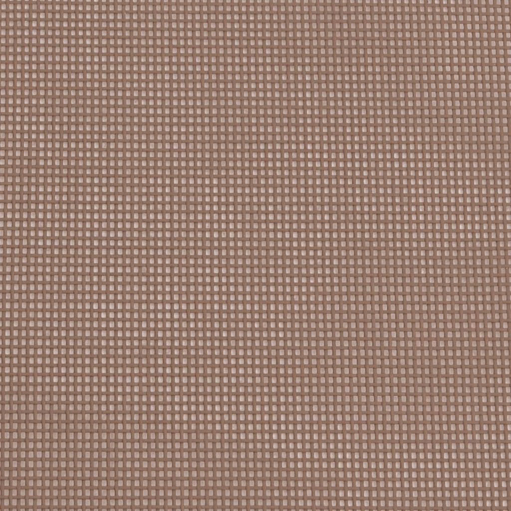 vidaXL Skladacie plážové lehátka 2 ks hnedé textilén a práškovaná oceľ