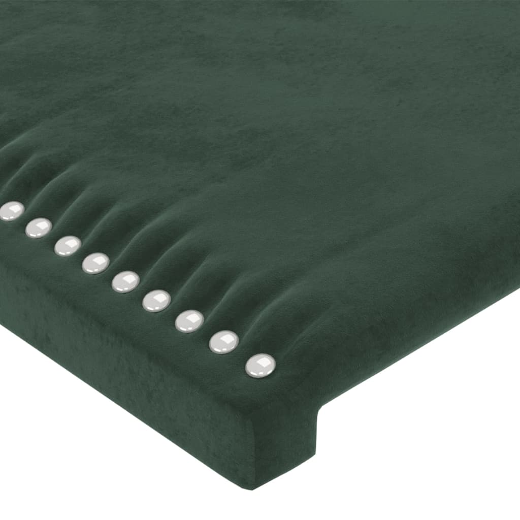 vidaXL Čelo postele so záhybmi tmavozelený 203x23x118/128 cm zamat