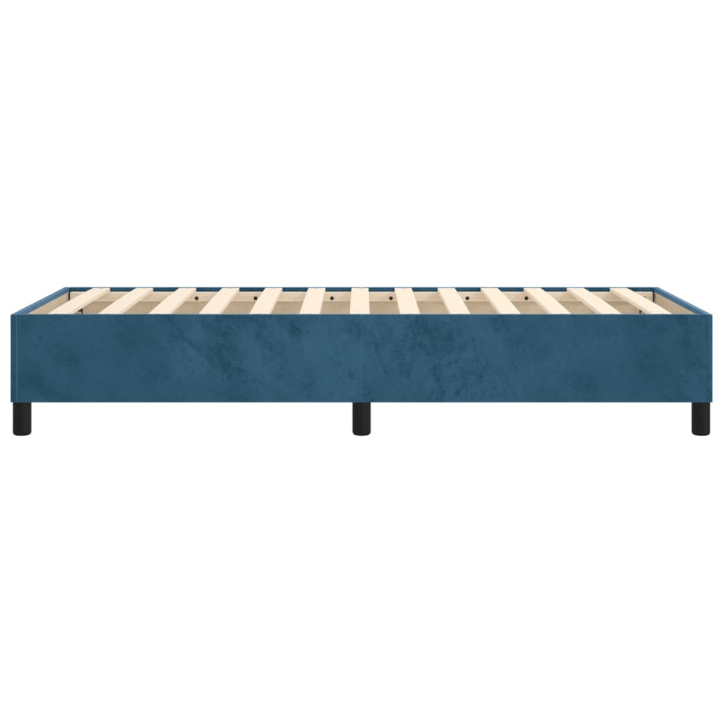 vidaXL Rám na boxspring posteľ tmavomodrý 90x190 cm zamat