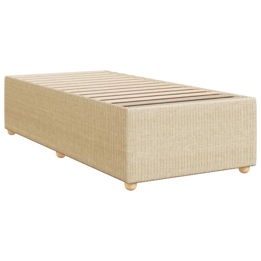 vidaXL Boxspring posteľ s matracom krémová 100x200 cm látka