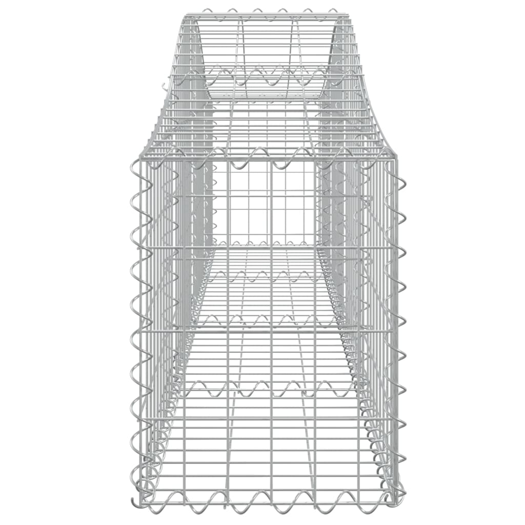 vidaXL Oblúkový gabionový kôš 10 ks 200x30x40/60 cm pozinkované železo