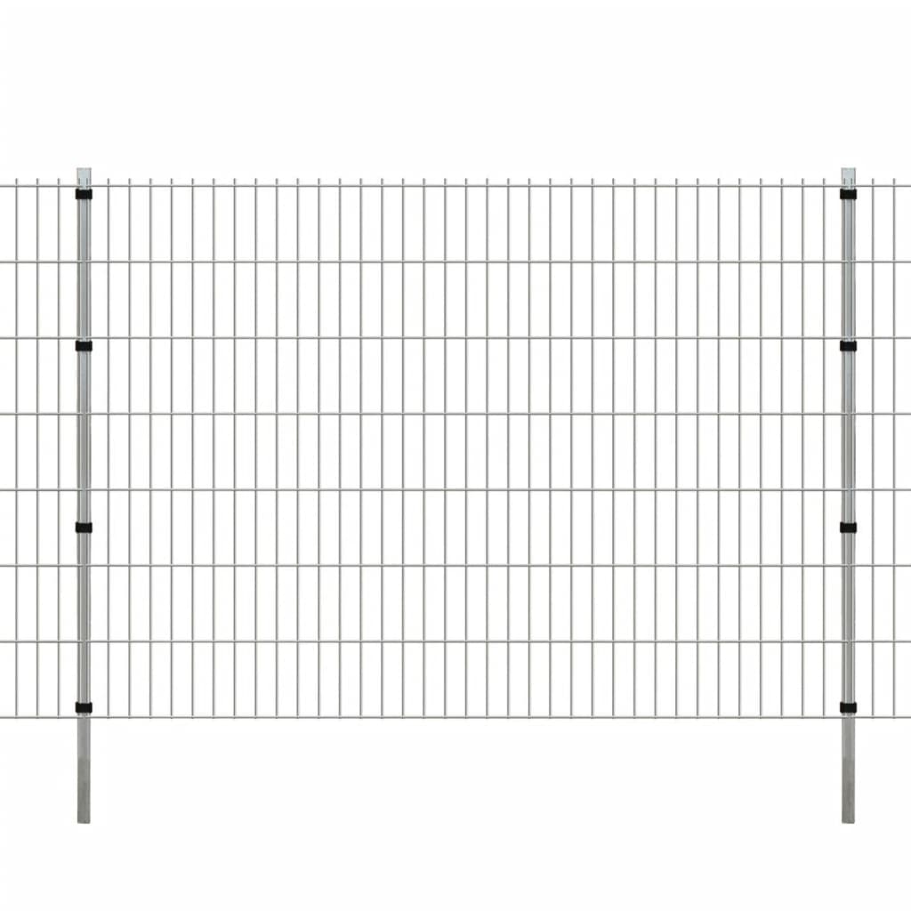 vidaXL Záhradné plotové stĺpiky 10 ks strieborné 200 cm pozinkov. oceľ