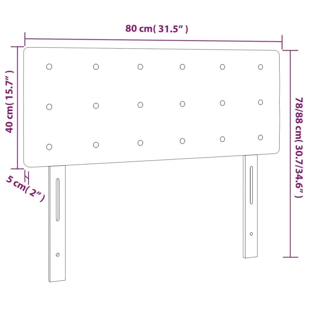 vidaXL Čelo postele tmavomodré 80x5x78/88 cm zamat