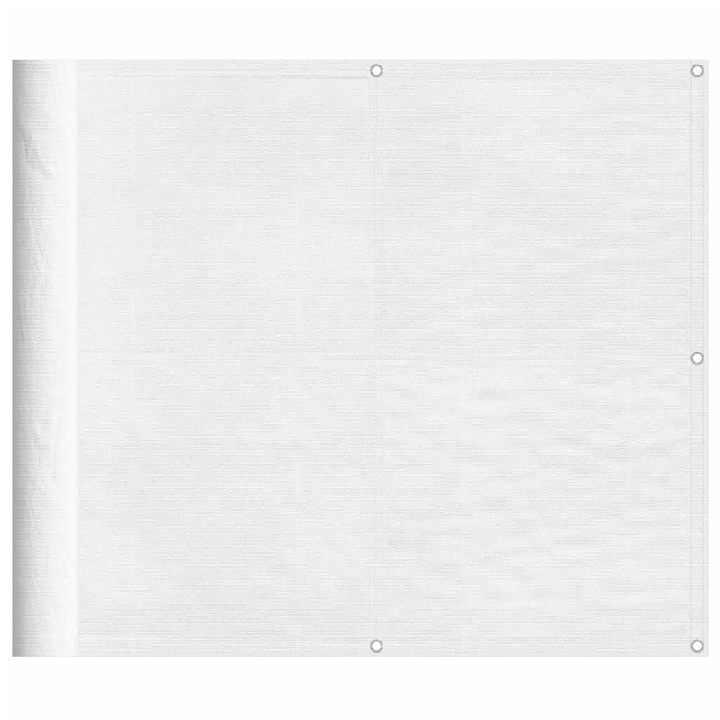 vidaXL Balkónová zástena biela 90x1000 cm 100 % polyester oxford