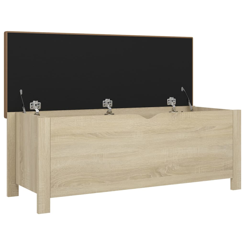 vidaXL Úložný box s vankúšom dub sonoma 105x40x45 cm kompozitné drevo