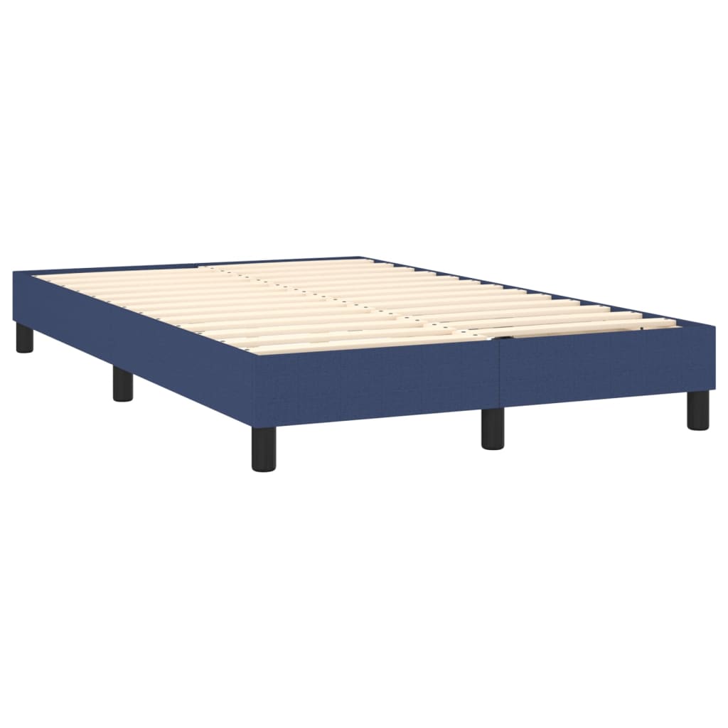 vidaXL Boxspring posteľ s matracom modrá 120x200 cm látka