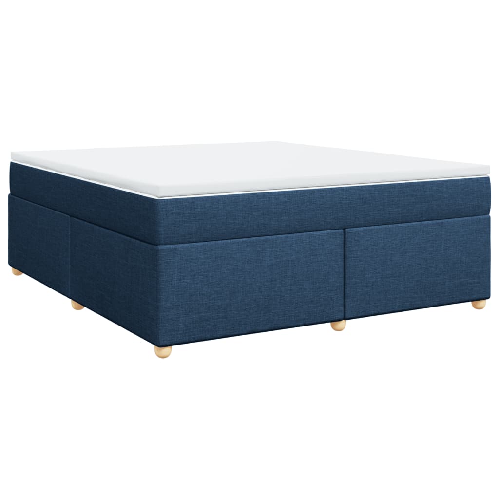 vidaXL Posteľný rám boxspring s matracom modrý 180x200 cm látka