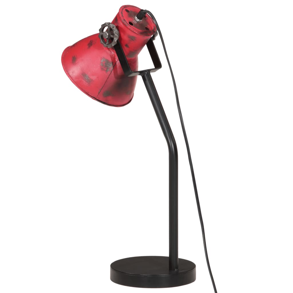 vidaXL Stolová lampa 25 W šmuhovaná červená 17x17x60 cm E27