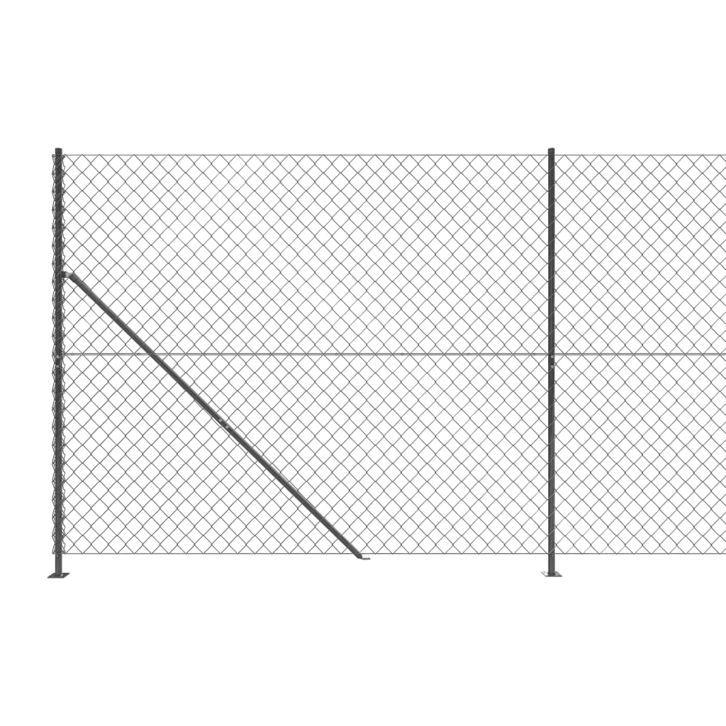 vidaXL vidaXL Drôtený plot s prírubou antracitový 1,8x25 m