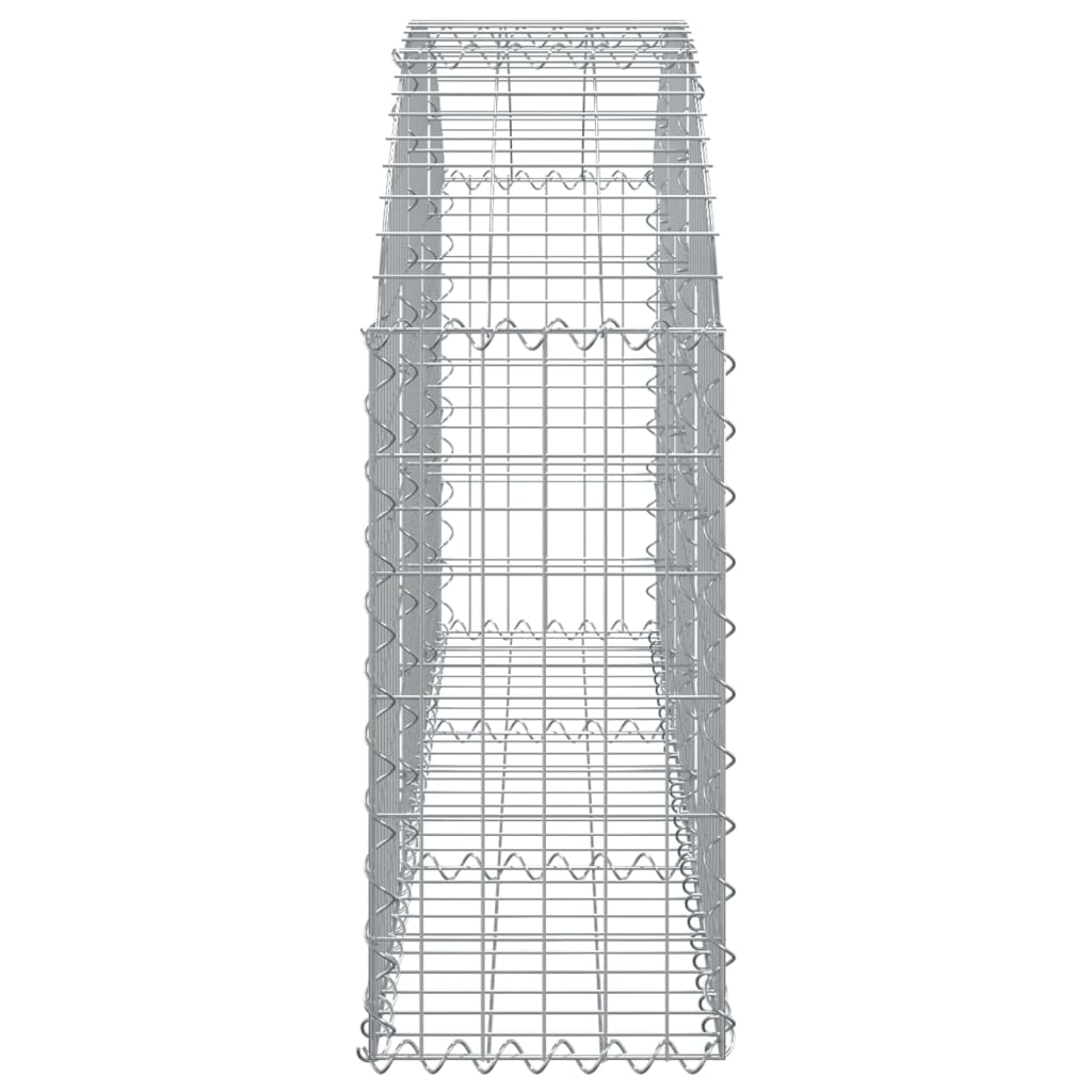 vidaXL Oblúkový gabionový kôš 150x30x60/80 cm pozinkované železo