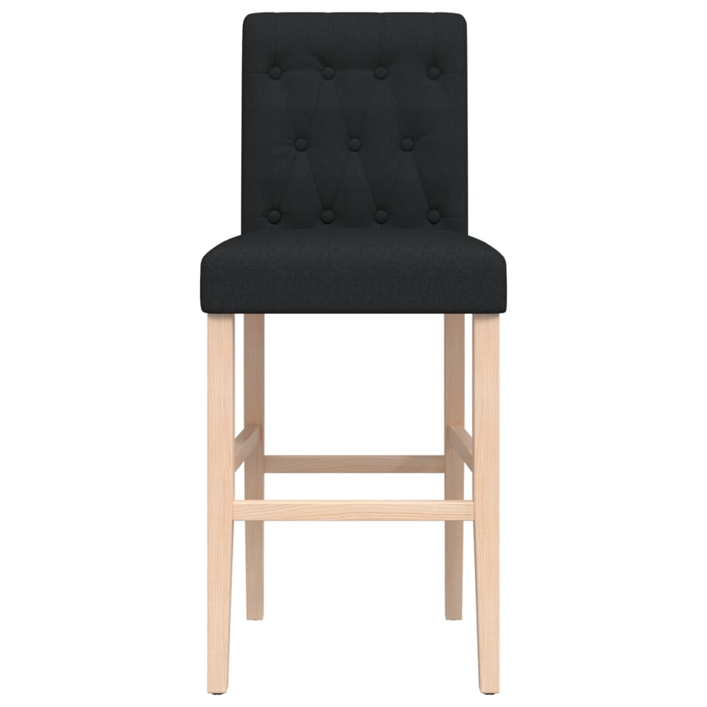 vidaXL Barové stoličky 2 ks masívny kaučukovník a látka